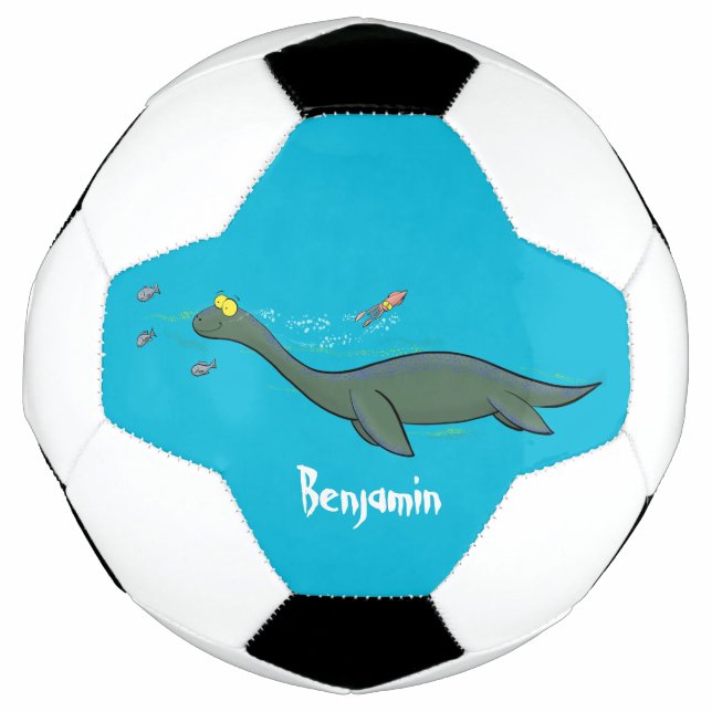 Ballon De Foot Caricature de plesiosaure, monstre marin mignon et (Devant)