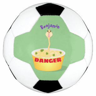 Ballon De Foot Caricature de serpent aux nouilles mignonnes illus