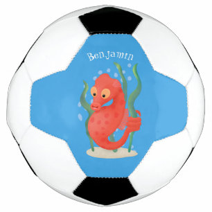 Ballon De Foot Caricature d'hippocampe pygmée