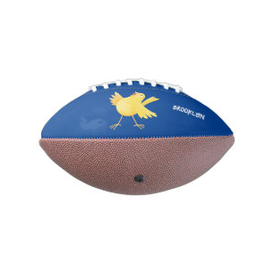 Ballon De Foot Caricature d'oiseau canari jaune chantant mignon
