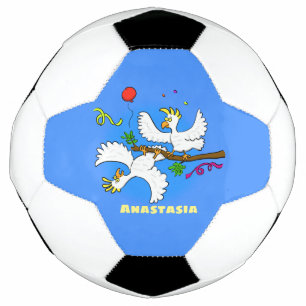 Ballon De Foot Caricature d'oiseaux de cockatoo amusante