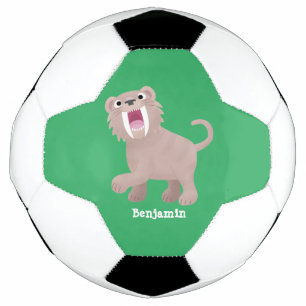 Ballon De Foot Caricature du tigre mignon Saber Toothed Smilodon