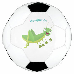 Ballon De Foot Caricature d'une pâtisserie joyeux verte