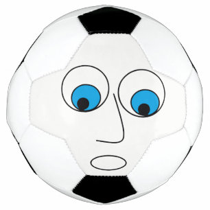 Ballon De Foot Caricature effrayée Visage Design amusant