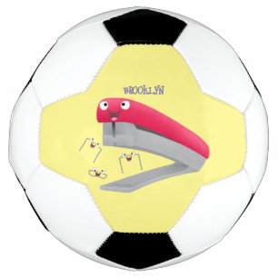 Ballon De Foot Caricature en agrafeuse rouge pâle