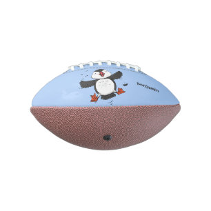 Ballon De Foot Caricature en bleu bouffin joyeux