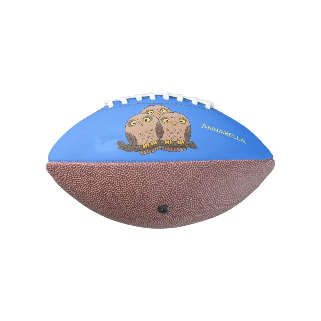 Ballon De Foot Caricature en trio de chouette (Tourné à 270°)