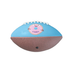 Ballon De Foot Caricature joli beignet rose vitré