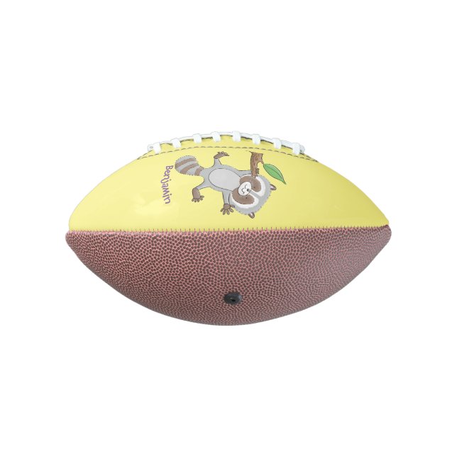 Ballon De Foot Caricature pour bébé au raton laveur joyeux (Tourné à 270°)