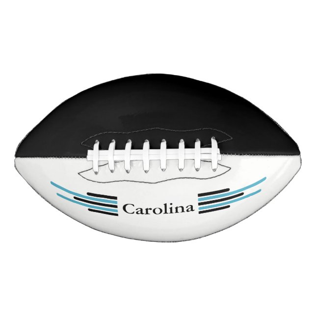 Ballon De Foot Carolina Noir & Bleu 2 panneaux Conception (Devant)