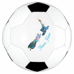BALLON DE FOOT CARTE DE LA NOUVELLE-ZÉLANDE PAUA PERSONNALISÉE