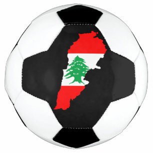 Ballon De Foot Carte du Liban avec drapeau