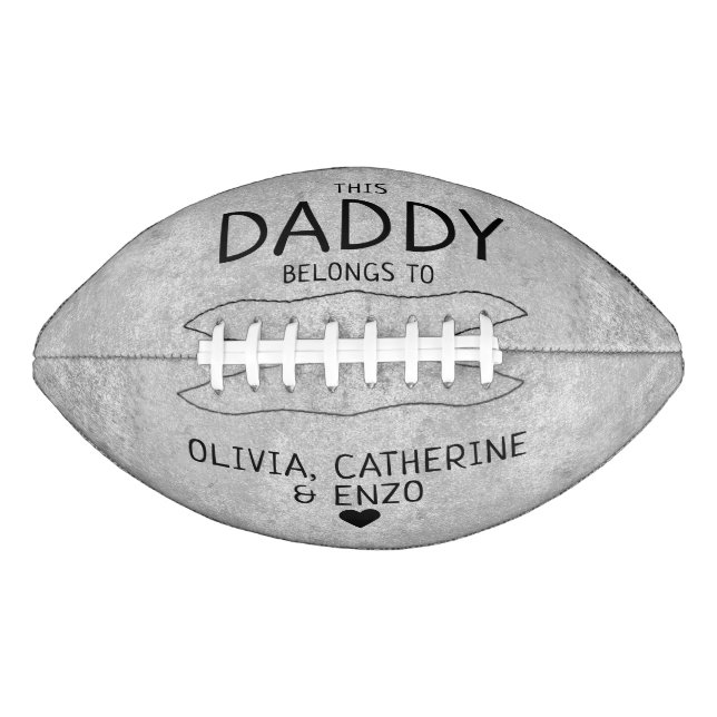 Ballon De Foot Ce Papa Appartient Aux Enfants Noms Fête des pères (Devant)