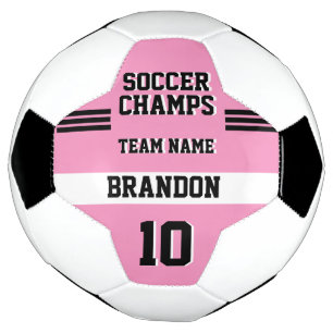 Ballon De Foot championnat de football rose noir personnalisé