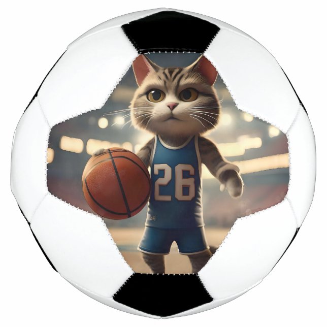 Ballon De Foot Chat de basket-ball, (Devant)