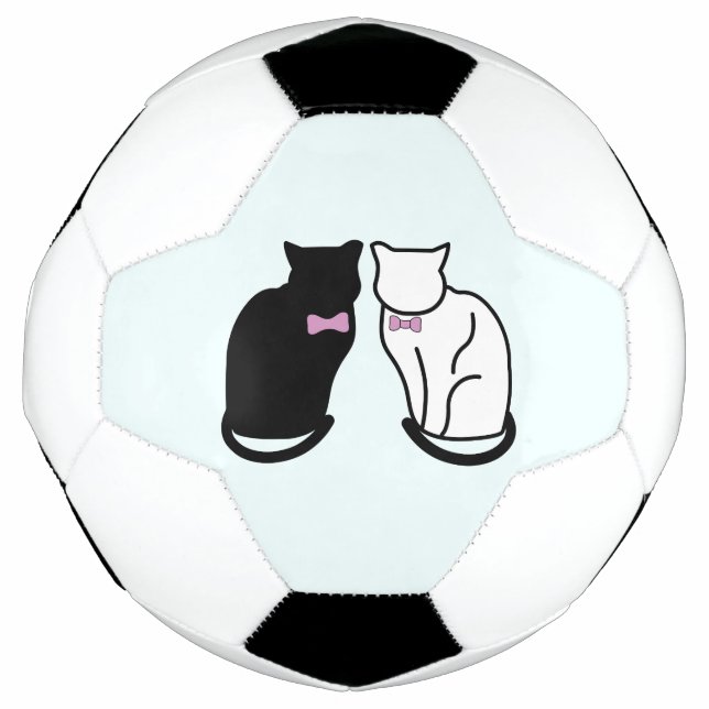 Ballon De Foot Chat noir et blanc (Devant)