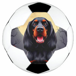Ballon De Foot Chien adorable dans une scène d'Halloween avec des