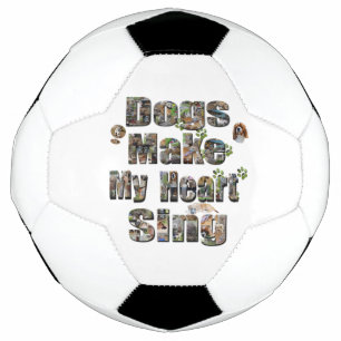 Ballon De Foot Chiens Font Mon Coeur Chanter Logo,