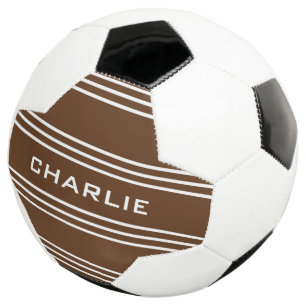 Ballon De Foot Chocolat Stripes personnalisé monogramme football