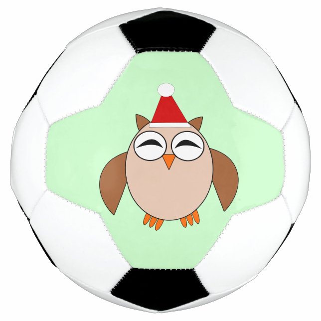 Ballon De Foot Chouette de Noël mignonne balle de football (Devant)
