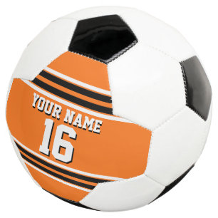 Ballon De Foot Citrouille Orange Blk Team Jersey Numéro personnal