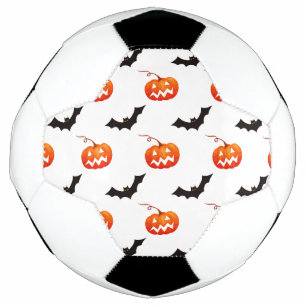 Ballon De Foot Citrouilles et chauves-souris d'Halloween, des fri
