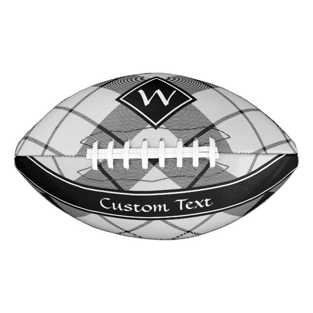 Ballon De Foot Clan MacFarlane Tartan noir et blanc (Devant)
