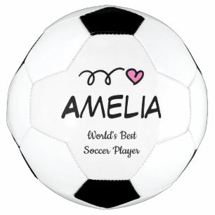Ballon De Foot Coeur rose mignon balle de football personnalisée 