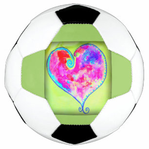 Ballon De Foot coeur tourbillonnant rose