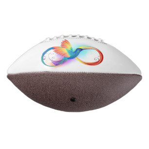 Ballon De Foot Colibri arc-en-ciel avec symbole Infinity