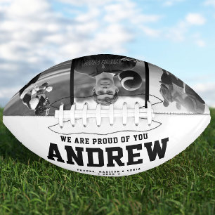 Ballon De Foot Cool cadeau de graduation moderne noir et blanc te