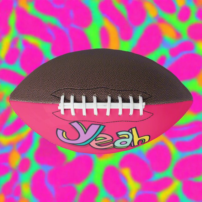 Ballon De Foot Cool élégant Coloré "Ouais" Bold Sport rose (Créateur téléchargé)