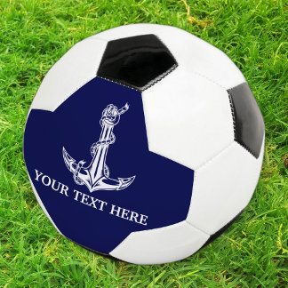 Ballon De Foot Corde d'Ancre Nautique vintage Votre texte ici