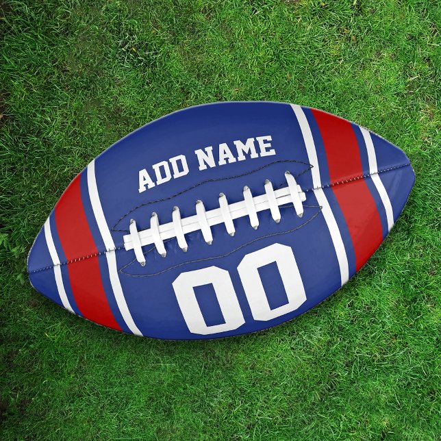 Ballon De Foot Couleurs d'équipe bleu et rouge Personnalisé (Créateur téléchargé)
