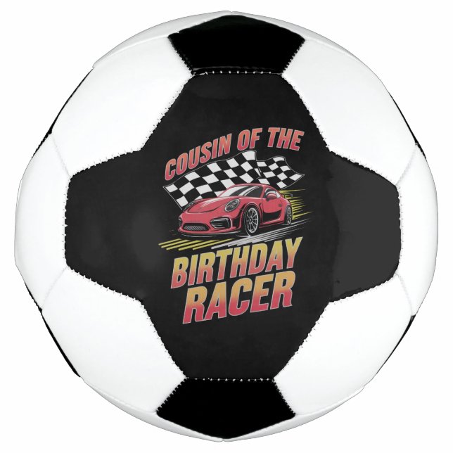 Ballon De Foot Cousin De L'Anniversaire Racer Racer Family Party (Devant)