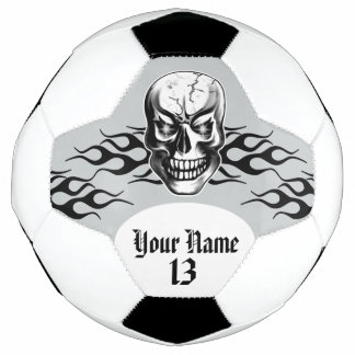 Ballon De Foot Crâne et flammes personnalisés