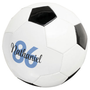 Ballon De Foot Créez votre propre garçon personnalisé Bleu Blanc