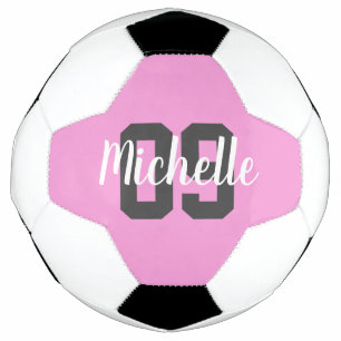 Ballon De Foot Créez Votre Propre Nom Numéro Rose