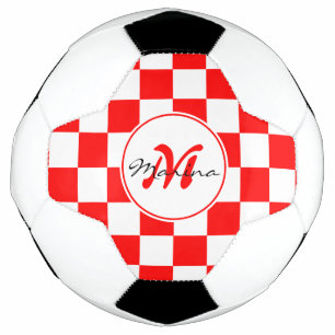 Ballon De Foot Croatie Hrvatska Nom À damiers Monogramme