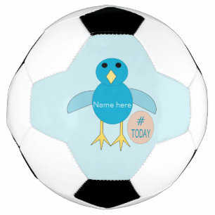 Ballon De Foot Custom Blue Birthday Boy Chick Soccer Ball