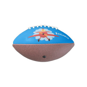 Ballon De Foot Cute bird flying red airplane cartoon illustration