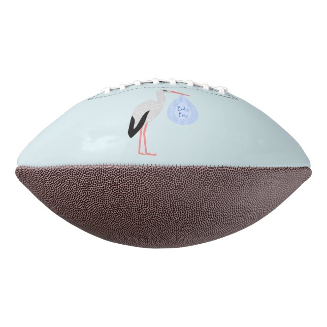 Ballon De Foot Cute Blue Baby Boy Stork (Tourné à 270°)