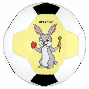 Ballon De Foot Cute bunny rabbit with vegetables