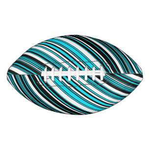 Ballon De Foot Cute noir blanc rayures aqua Coque-Mate iPhone cas