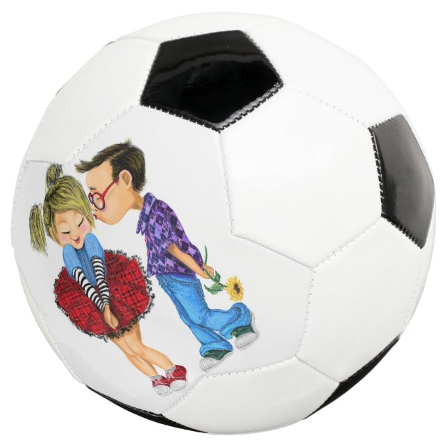 Ballon De Foot Cute Romantic Couple Love - Valentine's Day Kiss (3/4)