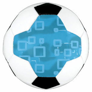 Ballon De Foot Cyan Bleu Clair Géométrique