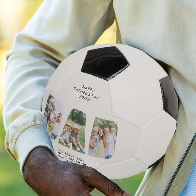Ballon De Foot DAD Lettre découpée photo Collage texte personnali (Créateur téléchargé)