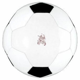 Ballon De Foot Décor rouge orangé