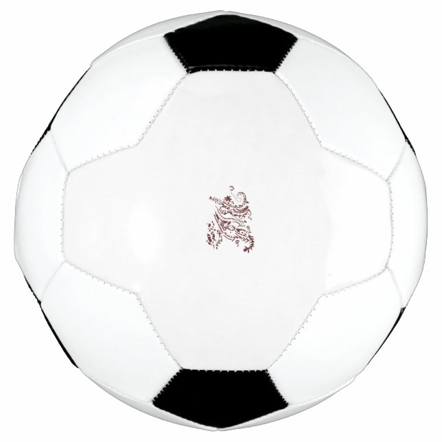 Ballon De Foot Décor rouge orangé (Devant)