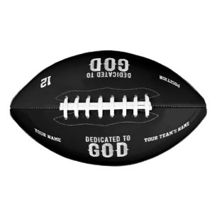 BALLON DE FOOT DÉDIÉ À DIEU COOL PERSONNALISABLE TEXTE BLANC